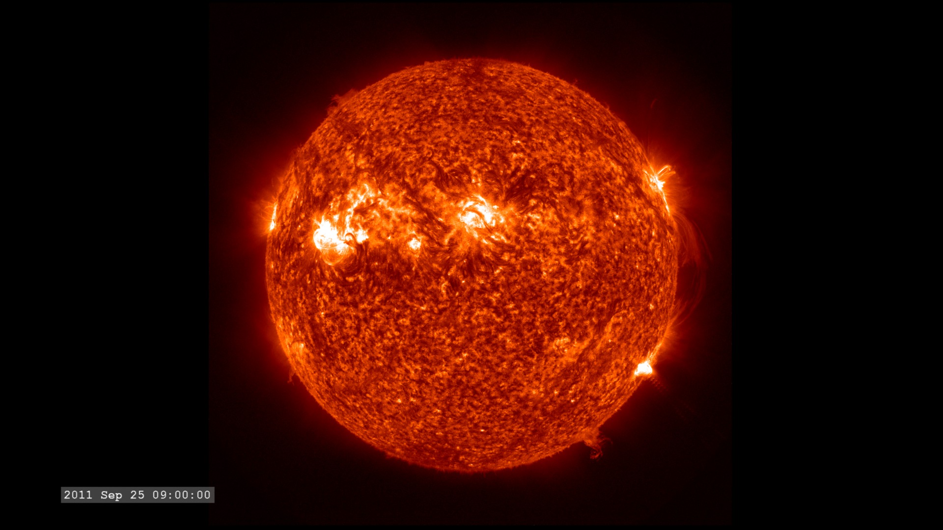 Preview Image for The Active Sun from SDO: 304 &Aring;ngstroms