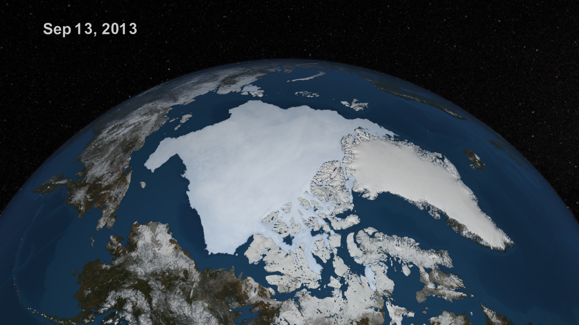 The complete animation of the daily AMSR2 sea ice from May 16 through September 13, 2013. 