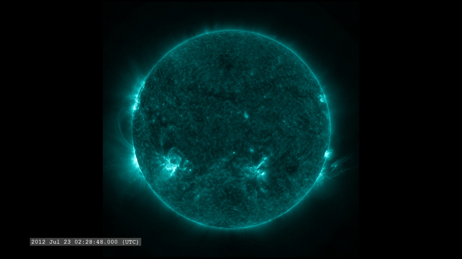 A view of the July 23, 2012 CME from AIA in the 131 angstrom filter.