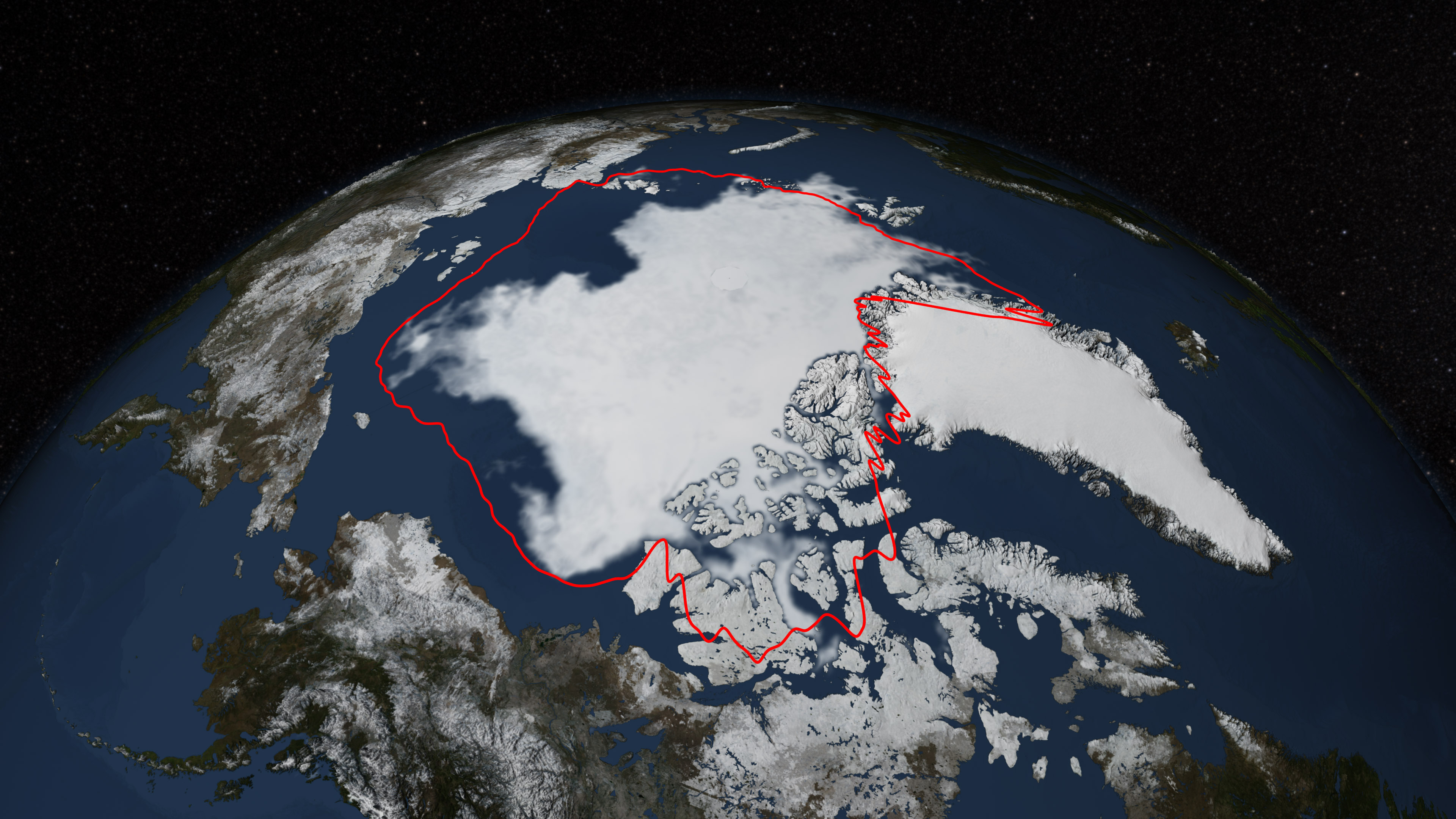 NASA SVS  Global Snow Cover and Sea Ice Cycle at Both Poles