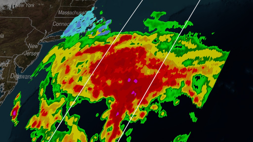 Print resolution image of GPM/GMI precipitation rates. Notice the heavy snowfall amounts falling across Massachusetts, Connecticut, Rhode Island, and New York in the upper left corner.