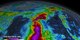 Animation showing accumulated rainfall from Cyclone Halong as it bears down on Japan.