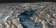 An animation up the Greenland's Sermilik Fjord to the calving front of the Helheim Glacier, showing the glacier front's change between 2000 to 2013