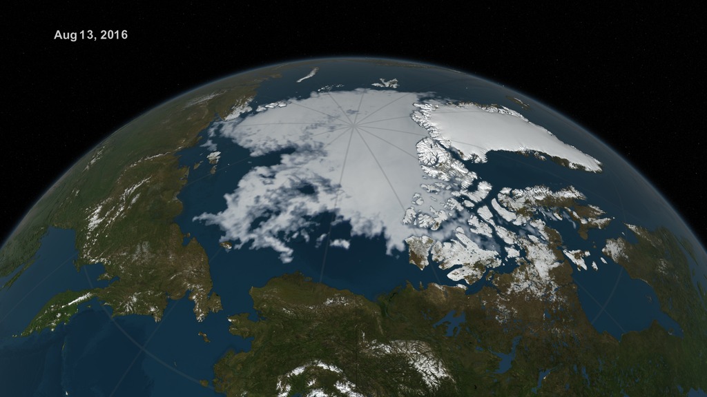 Preview Image for Arctic Sea Ice from March to August 2016