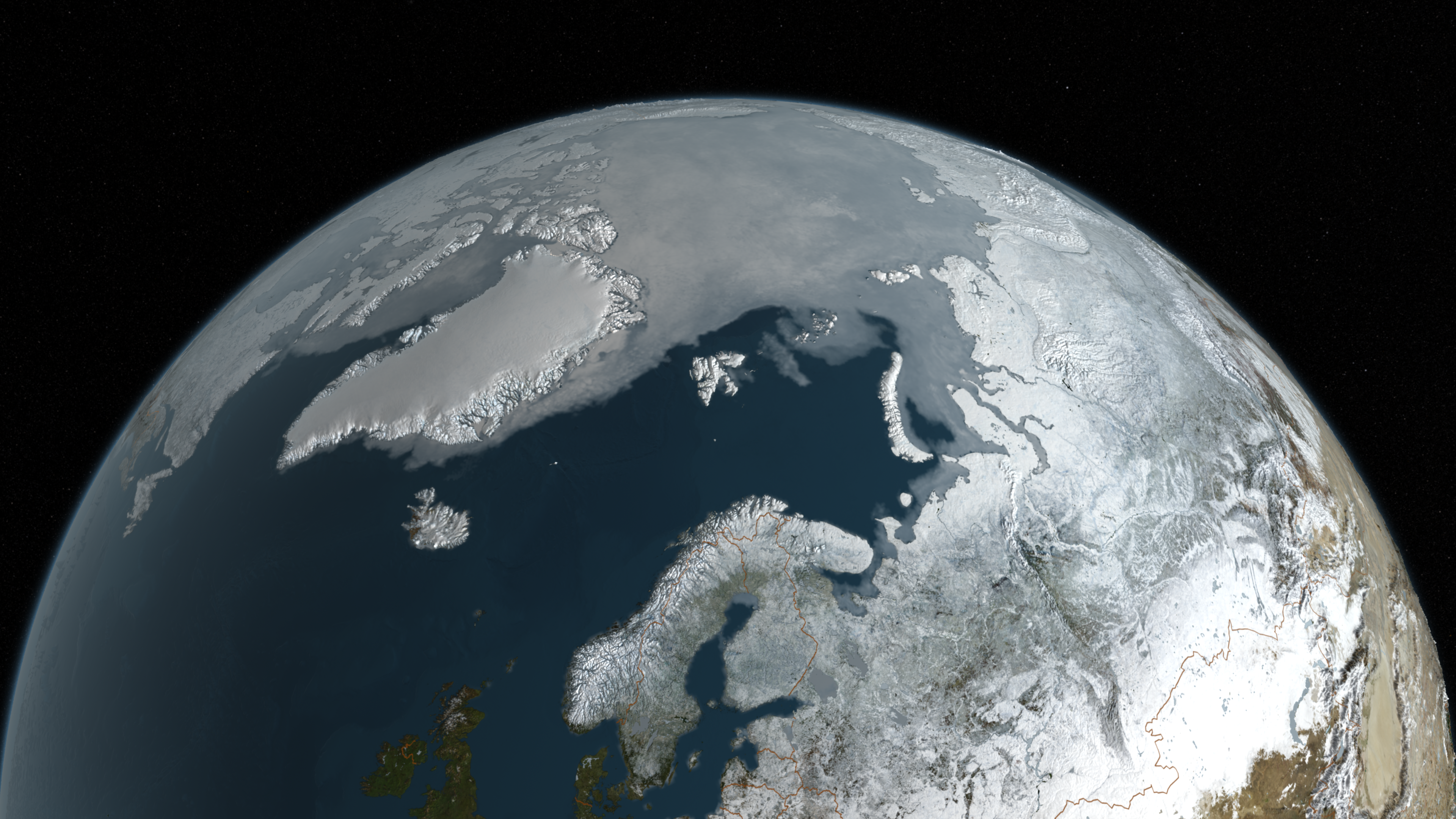 Арктика фото со спутника. Ice Sea.