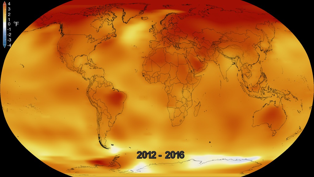 Preview Image for Five-Year Global Temperature Anomalies from 1880 to 2016