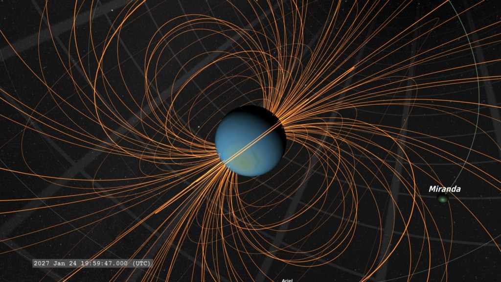 NASA SVS | Uranus' Magnetosphere