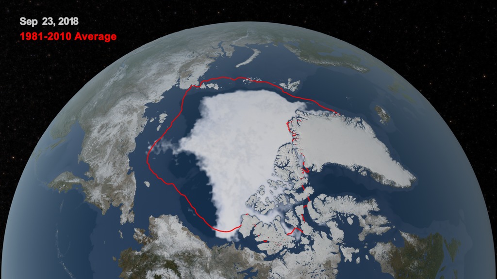 Preview Image for AMSR2 2018 Minimum Arctic Sea Ice Extent