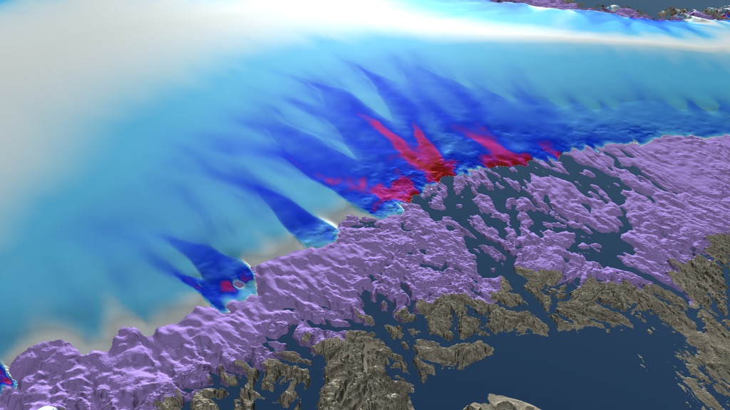 Preview Image for Greenland's Jakobshavn Region: Three Simulated Greenland Ice Sheet Response Scenarios: 2008 - 2300