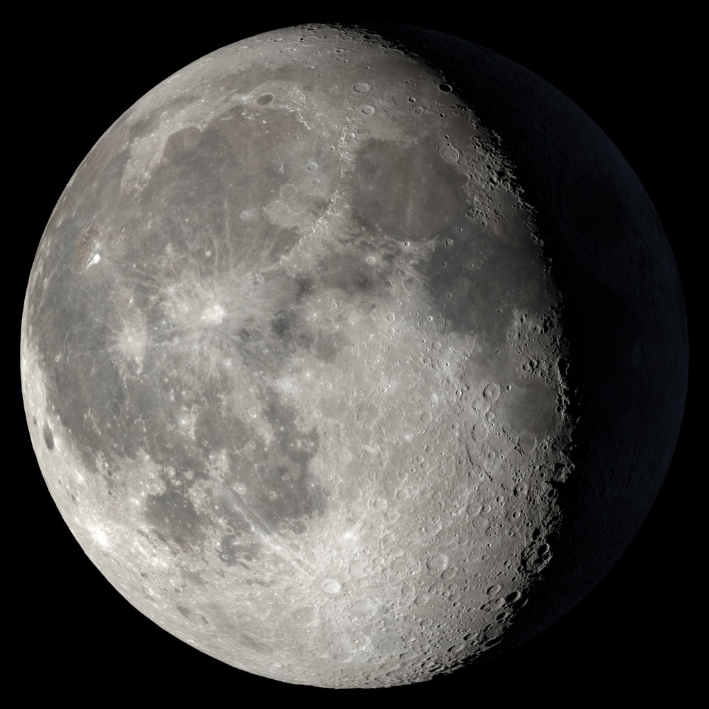 Waning gibbous. Rises after sunset, high in the sky after midnight, visible to the southwest after sunrise.