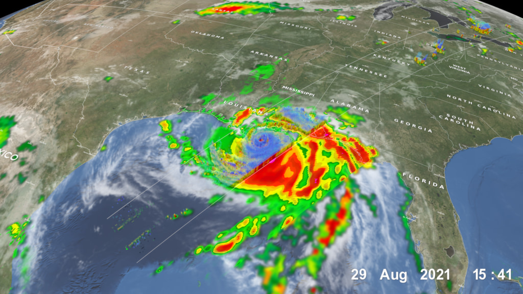 Preview Image for NASA/JAXA GPM Satellite Eyes Hurricane Ida Shortly Before Landfall