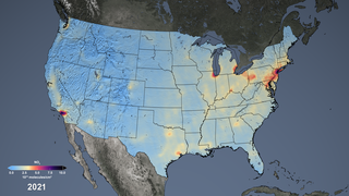 Link to Recent Story entitled: Nitrogen Dioxide Over the United States, 2005-2021
