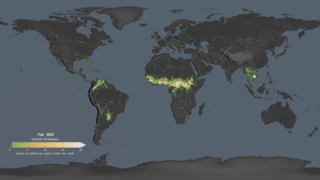
This visualization uses the Global Fire Emissions Database version 4 to show the weekly carbon emissions from fires from January 2003 through January 2022. The data has a spatial resolution of 0.25 degrees in both latitude and longitude.  The monthly fire carbon emissions with small fires from the GFED4s dataset was multiplied by the daily fractional contribution to get the daily carbon emission.   This was summed over each 7-day period beginning on January 1st each year.  Day of year 365 (and day 366 in leap years) was not included. 

The perceptually uniform color scales used in this visualization were developed by Peter Koversi and are available here. See Peter Kovesi. Good Colour Maps: How to Design Them. arXiv:1509.03700 [cs.GR] 2015 for additional information.





Science On a Sphere Content
The following section contains assets designed for Science On a Sphere and related displays.

SOS playlist file: playlist.sos 
SOS label file: labels.txt


