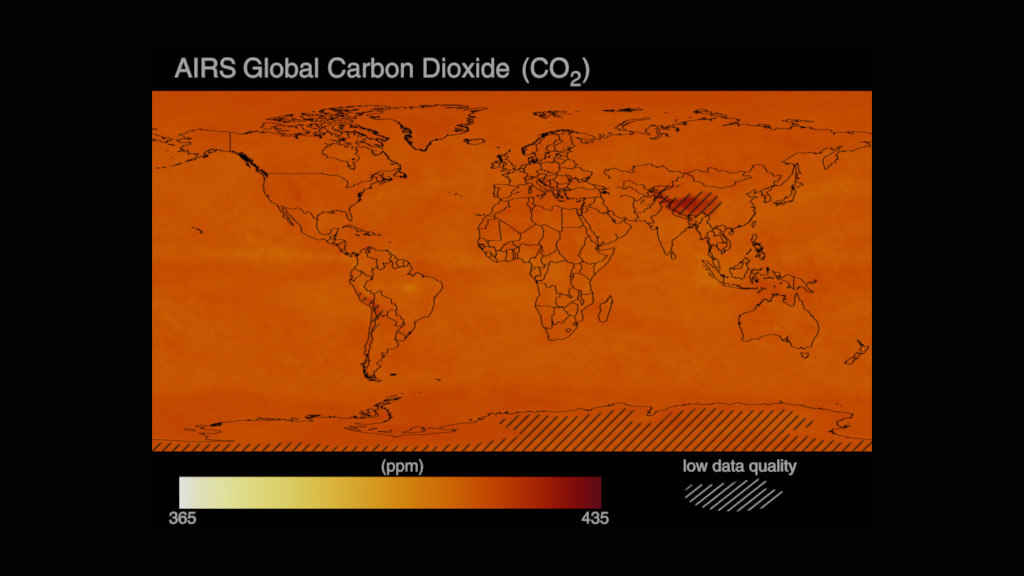 Preview Image for 20 years of AIRS Global Carbon Dioxide (CO₂) measurements (2002-October 2022)