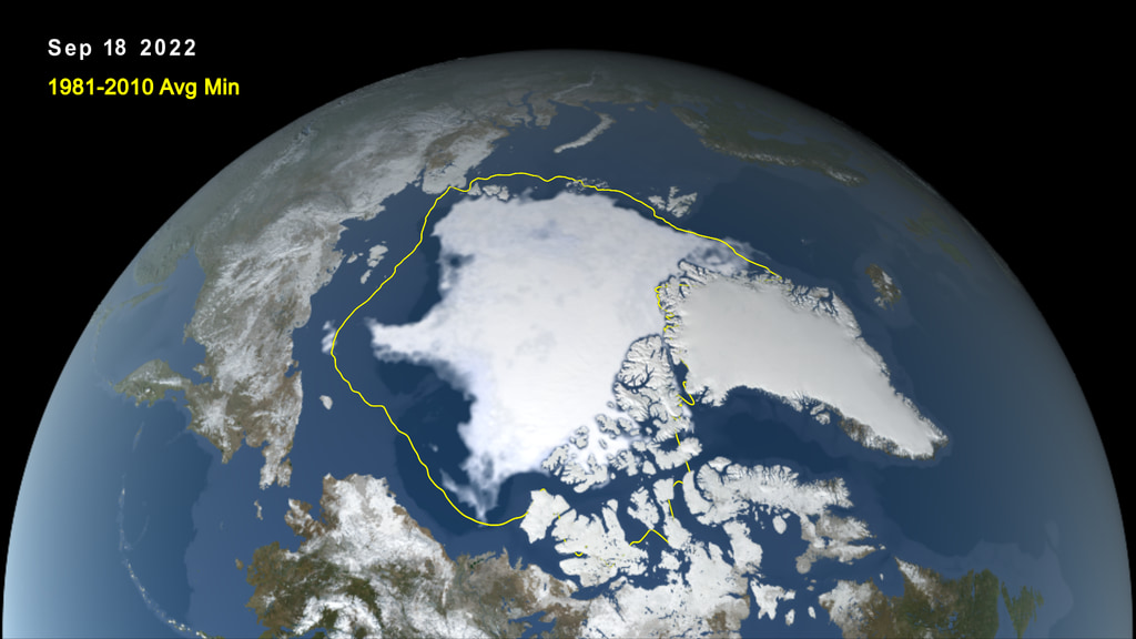 Arctic Sea Ice Minimum 2022, Animation