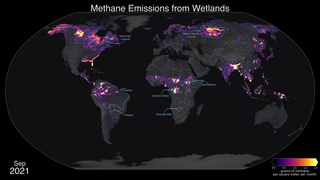 Link to Recent Story entitled: Methane Emissions from Wetlands