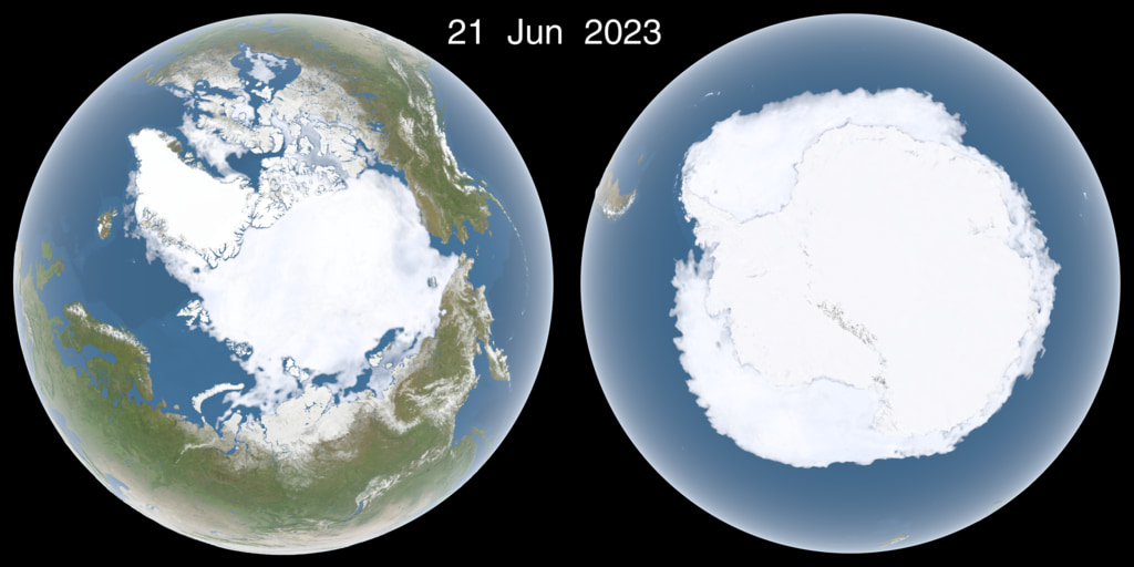 Polar daily sea ice, two years' history, with dates