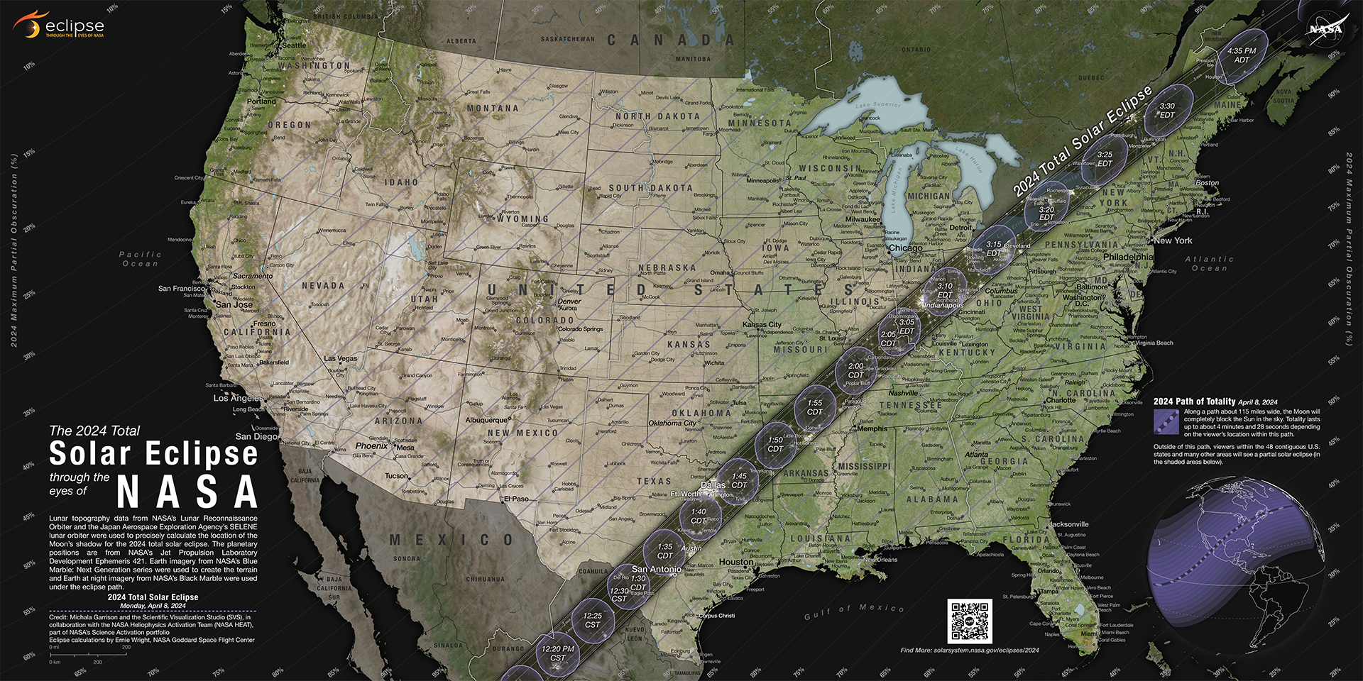 Eclipse 2024 Map Of Totality Dotti Gianina