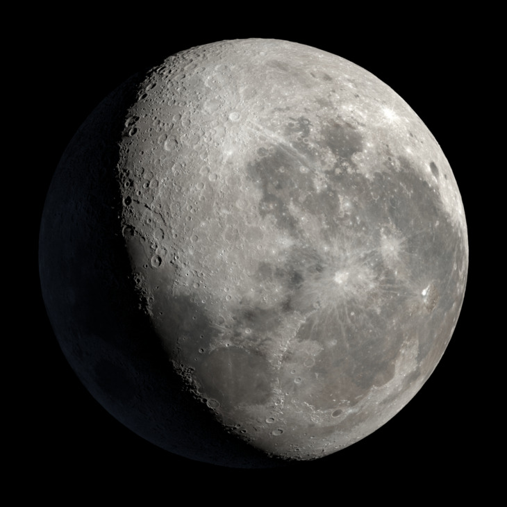 NASA SVS Moon Phase and Libration, 2024 South Up