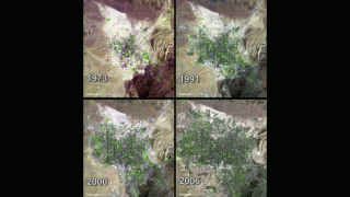 This edited movie combines four different years of Landsat imagery to show how the city of Las Vegas grew between the years 1972 and 2006.