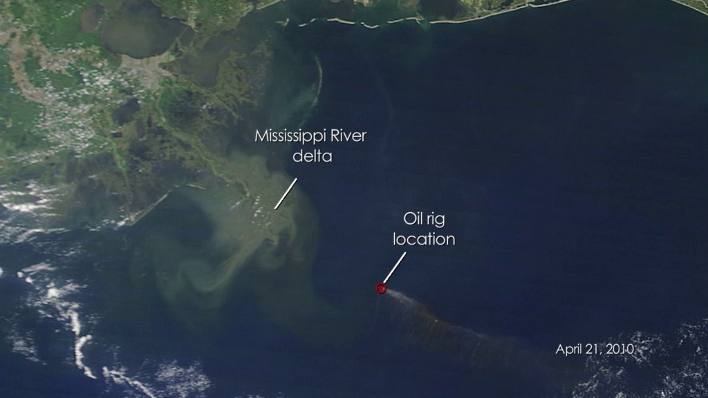 Satellite View of the Gulf of Mexico's Oil Spill