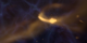 JWST Science Simulations: Galaxy Evolution wideshot.  This visualization shows small galaxies forming, interacting, and merging to form Milky Way-type galaxies with spiral arms.  