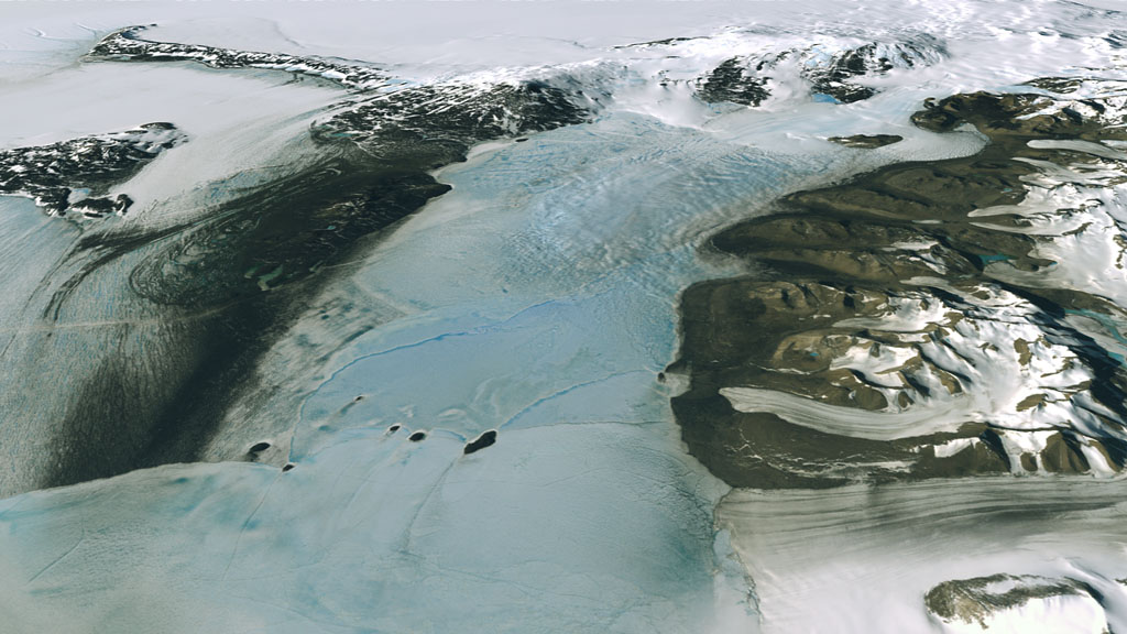 Features like the Koettlitz Glacier come to life in this video of the Landsat Image Mosaic of Antarctica (LIMA).