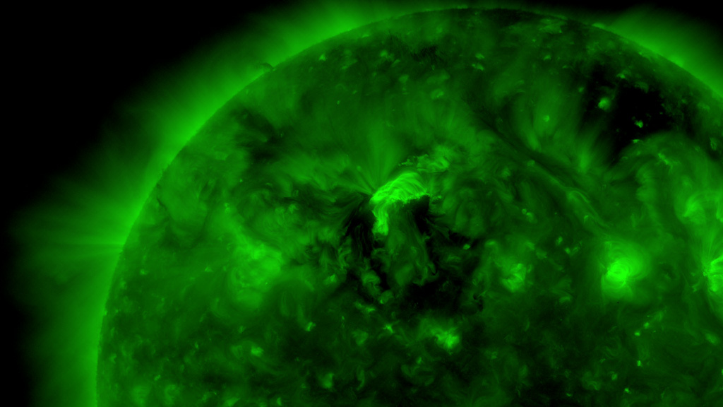 Curling "surf" waves have been spotted traveling through the sun's atmosphere.