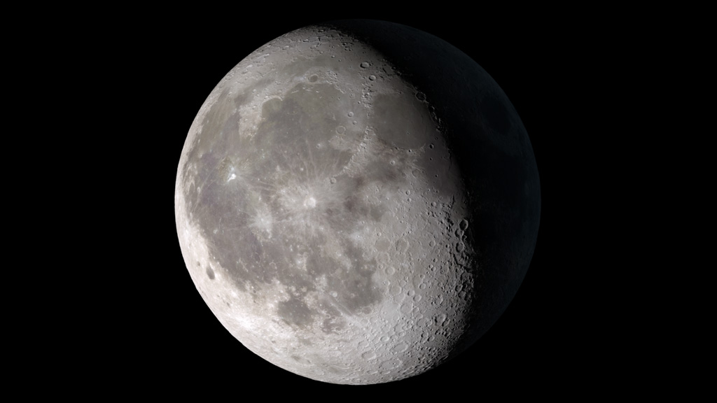 A modeled visualization of the moon's phases and libration reveals its changing appearance over 2011 so far.