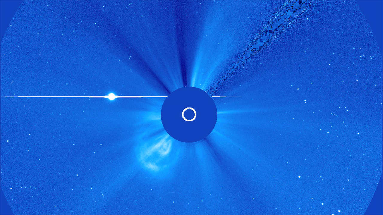 Video of approaching Venus Transit from LASCO C3 covering May 31 to midday June 4.