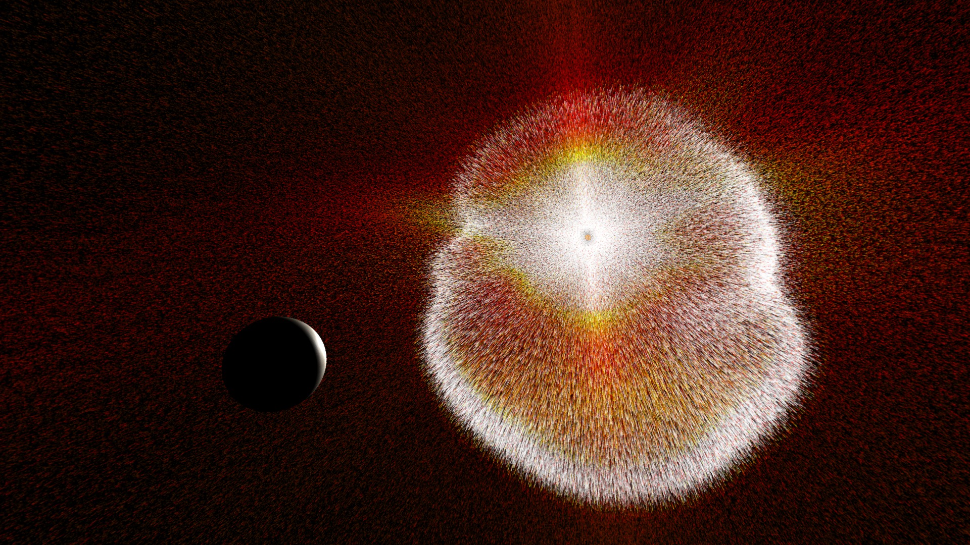 A coronal mass ejection erupts from the Sun.