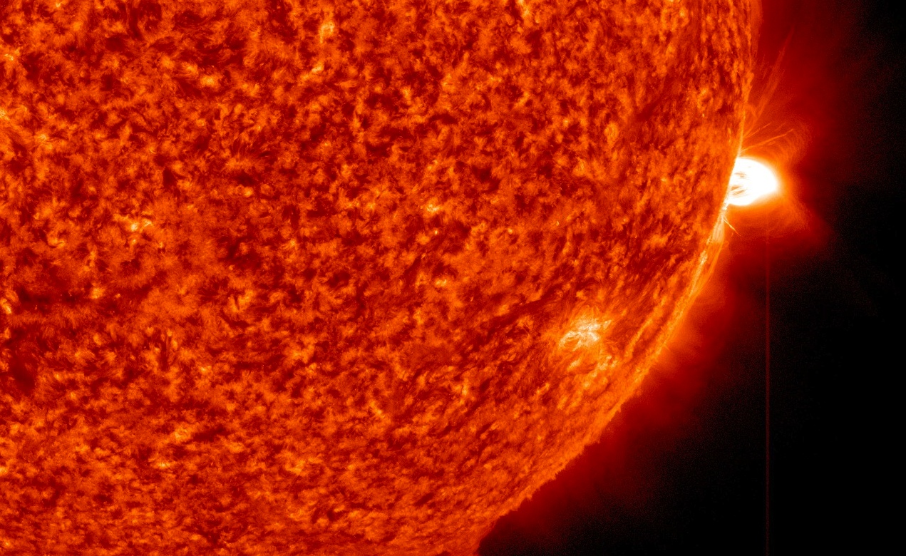 Cropped image of the flare in 304 angstrom ultraviolet