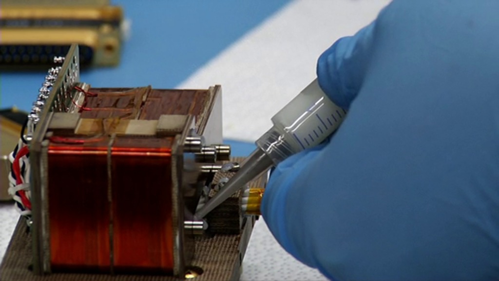 Footage of MAVEN's twin magnetometers being assembled at NASA's Goddard Space Flight Center in Greenbelt, Maryland.