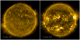 The picture on the left shows a calm sun from Oct. 2010. The right side, from Oct. 2012, shows a much more active and varied solar atmosphere as the sun moves closer to peak solar activity, or solar maximum, predicted for 2013. Both images were captured by NASA's Solar Dynamics Observatory (SDO) observing light emitted from the 1 million degree plasma, which is a good temperature for observing the quiet corona.