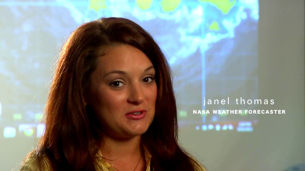 A short video profile of Janel Thomas. She was a member of NASA's Genesis and Rapid Intensification Processes (GRIP) field campaign in 2010 where she operated the dropsonde instrument onboard NASA's DC-8 aircraft. She was a part of four successful missions into Hurricane Earl during late August and early September, 2010. Her research extends from the GRIP project where she is investigating the rapid intensification of tropical cyclones and the dynamic processes involved. She is currently forecasting for the NASA Hurricane and Severe Sentinel (HS3) Mission.For complete transcript, click here.