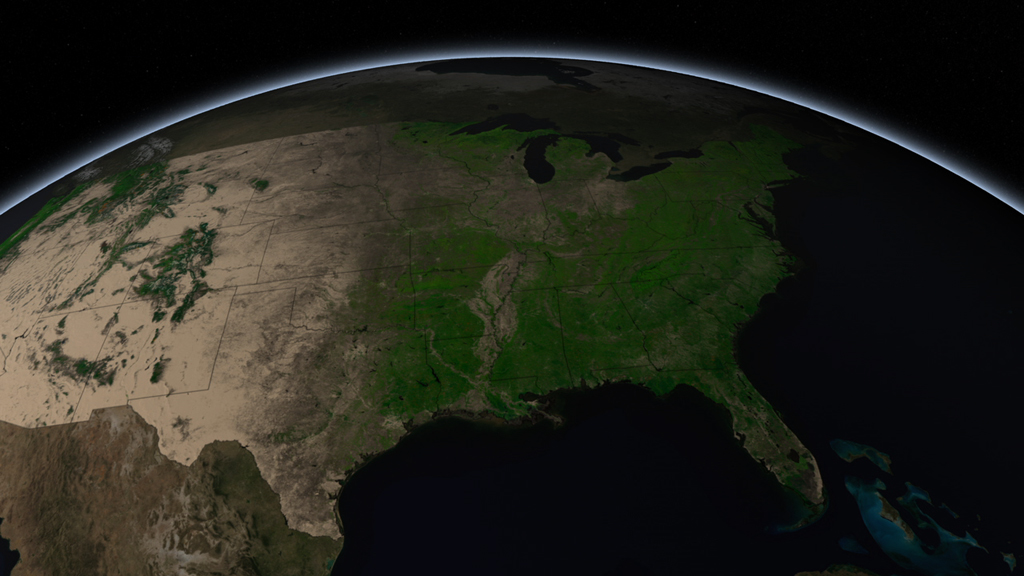 Logging operations in the southeastern U.S. leave a footprint that's visible from space.