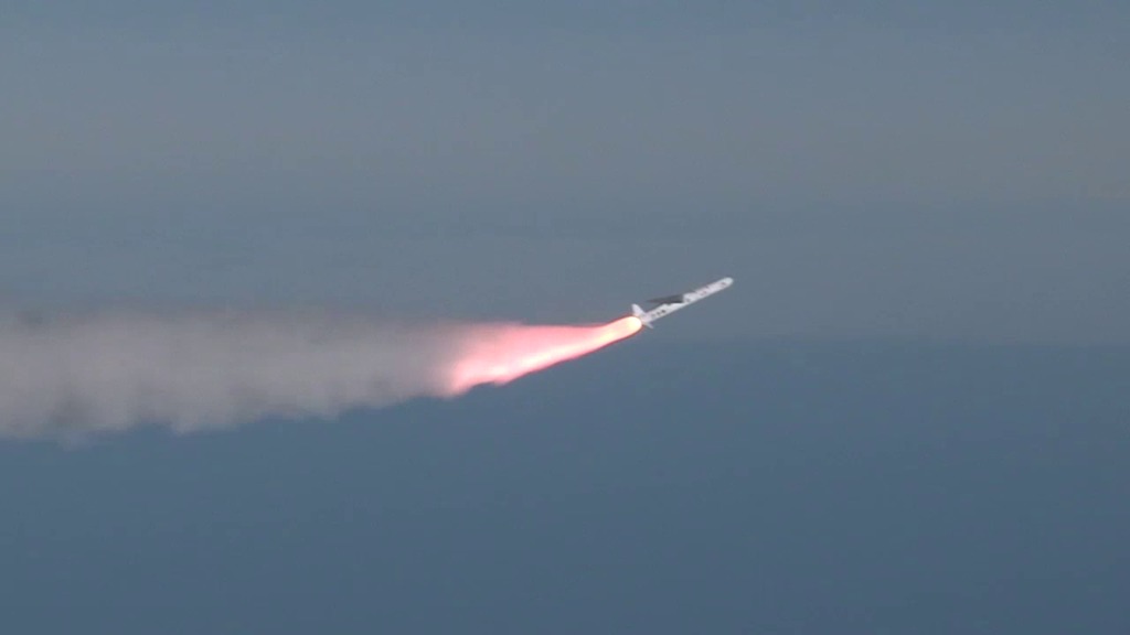 B-roll of the Pegasus rocket that sent NASA's IRIS spacecraft into orbit. Credit: NASA TV.
