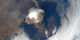See one of the most eye-popping shots of a volcanic eruption ever captured from space.