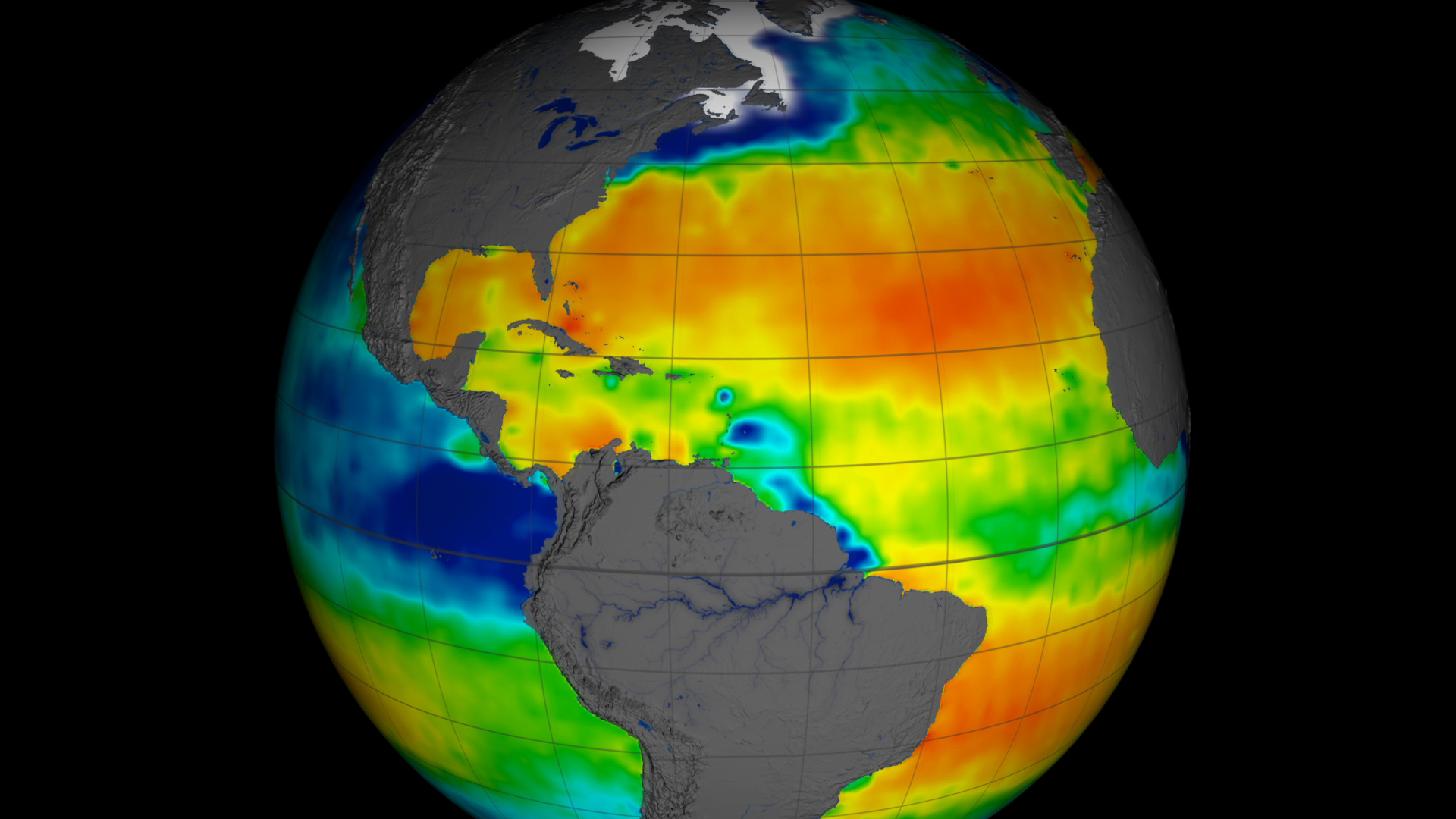 LEAD: NASA's Aquarius instrument is observing the saltiness of the ocean surface from space.1. Bright orange colors = very salty. Blue = lower saltiness.2. Flying 400 miles above Earth, Aquarius can detect a change as little as a pinch of salt in a gallon of water.3. Scientists are studying why some hurricanes that pass over the Amazon River plume of lower saltiness tend to get stronger.TAG: Aquarius should help with El Niño forecasting as well.More information: http://aquarius.umaine.edu/cgi/sci_results.htm