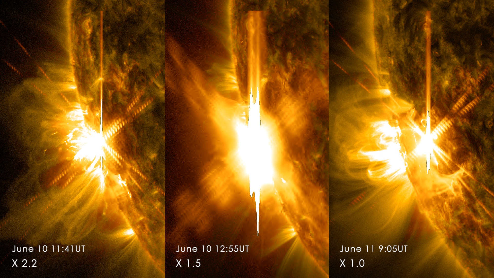 NASA SVS - Sun Emits 3 X-class Flares in 2 Days