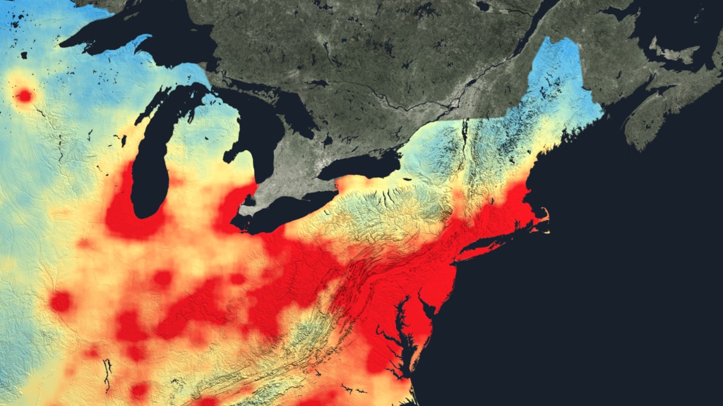 This visualization shows nitrogen dioxide data only. 