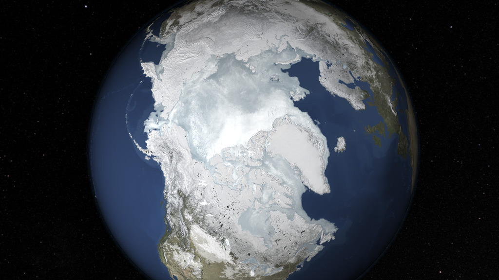 This year’s Arctic sea ice maximum annual extent is the lowest on record.