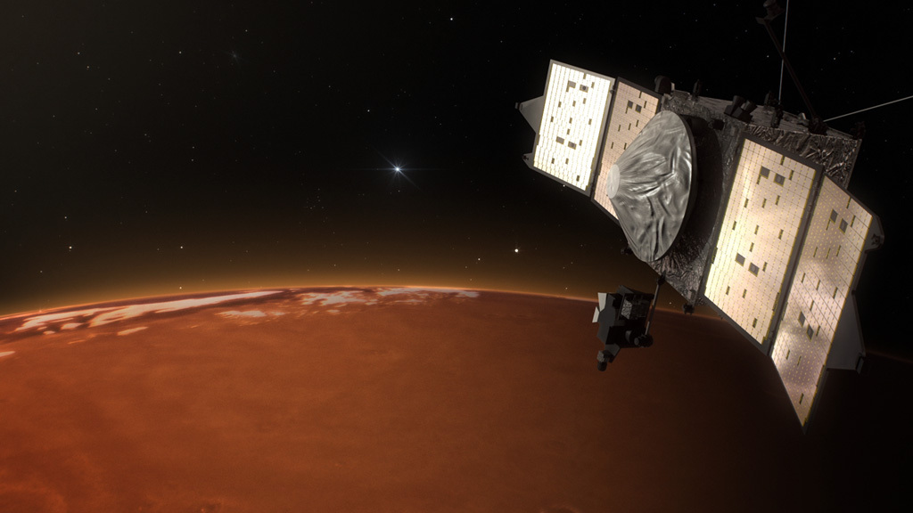 A NASA spacecraft uses starlight to probe the composition of Mars’ upper atmosphere.
