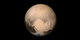 LEAD: We now have close-up views of Pluto thanks to NASA's New Horizons spacecraft.      1. Because Pluto is only two-thirds the size of our moon and 3 billion miles away, it is not visible without a telescope.     2. But, from the flyby distance of 7,750 miles, the New Horizons spacecraft has provided new perspectives of Pluto.    3. One giant surprise on Pluto: mountains about 11,000 feet high. The mountains are probably composed of water ice.    5. With Pluto's temperature at nearly 400 degrees Fahrenheit below zero, the water ice behaves like bedrock.    6. Pluto's moon Charon shows cliffs and trough 4 to 6 miles deep and 600 miles long.    7. This suggests widespread fracturing of Charon's crust.    TAG: Data from the seven instruments aboard New Horizons will provide years of study and will help rewrite textbooks about Pluto.