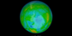 For complete transcript, click  here .   On Oct. 2, 2015, the ozone hole expanded to its peak of 28.2 million square kilometers (10.9 million square miles), an area larger than the continent of North America. Throughout October, the hole remained large and set many area daily records. Unusually cold temperature and weak dynamics in the Antarctic stratosphere this year resulted in this larger ozone hole. In comparison, last year the ozone hole peaked at 24.1 million square kilometers (9.3 million square miles) on Sept. 11, 2014. Compared to the 1991-2014 period, the 2015 ozone hole average area was the fourth largest.