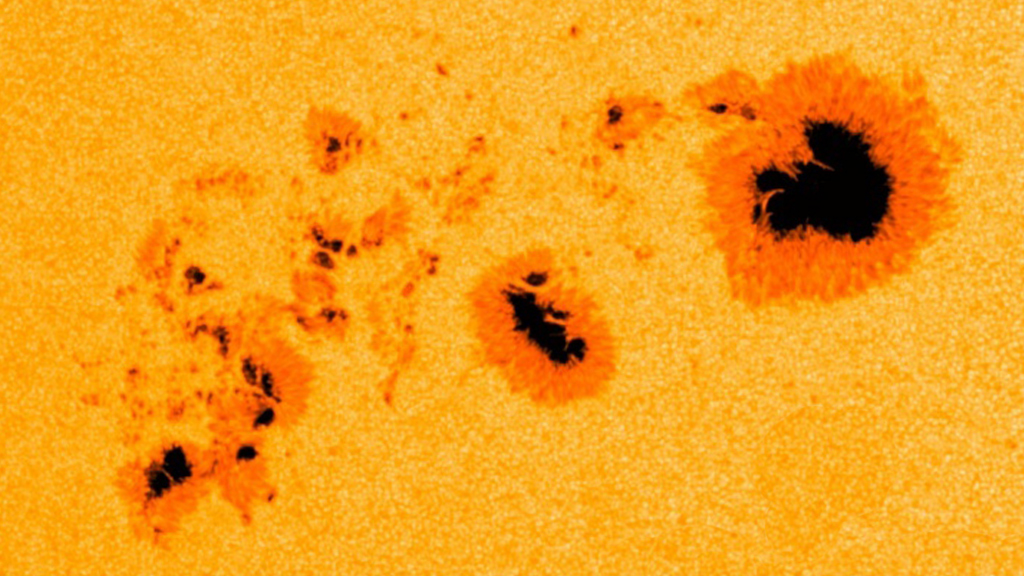 Scientists observe dynamic magnetic regions on the sun the size of planets.