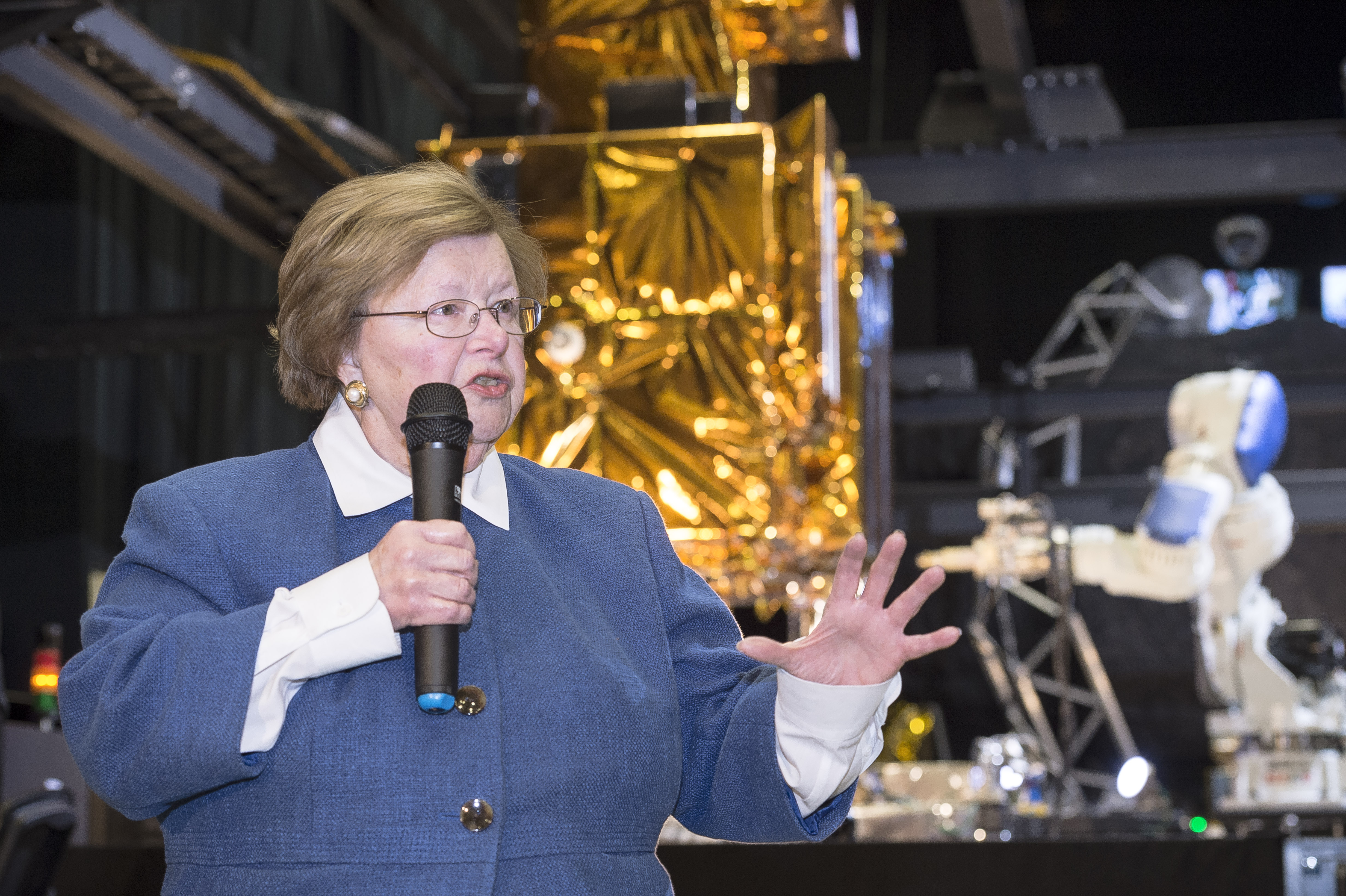 Sen. Barbara Mikulski participated in a ribbon cutting at NASA’s Goddard Space Flight Center on January 6th, 2016, to officially open the new Robotic Operations Center (ROC) developed by the Satellite Servicing Capabilities Office. Within the ROC's black walls, NASA is testing technologies and operational procedures for science and exploration missions, including the Restore-L satellite servicing mission and also the Asteroid Redirect Mission. Image credit: NASA/Chris Gunn