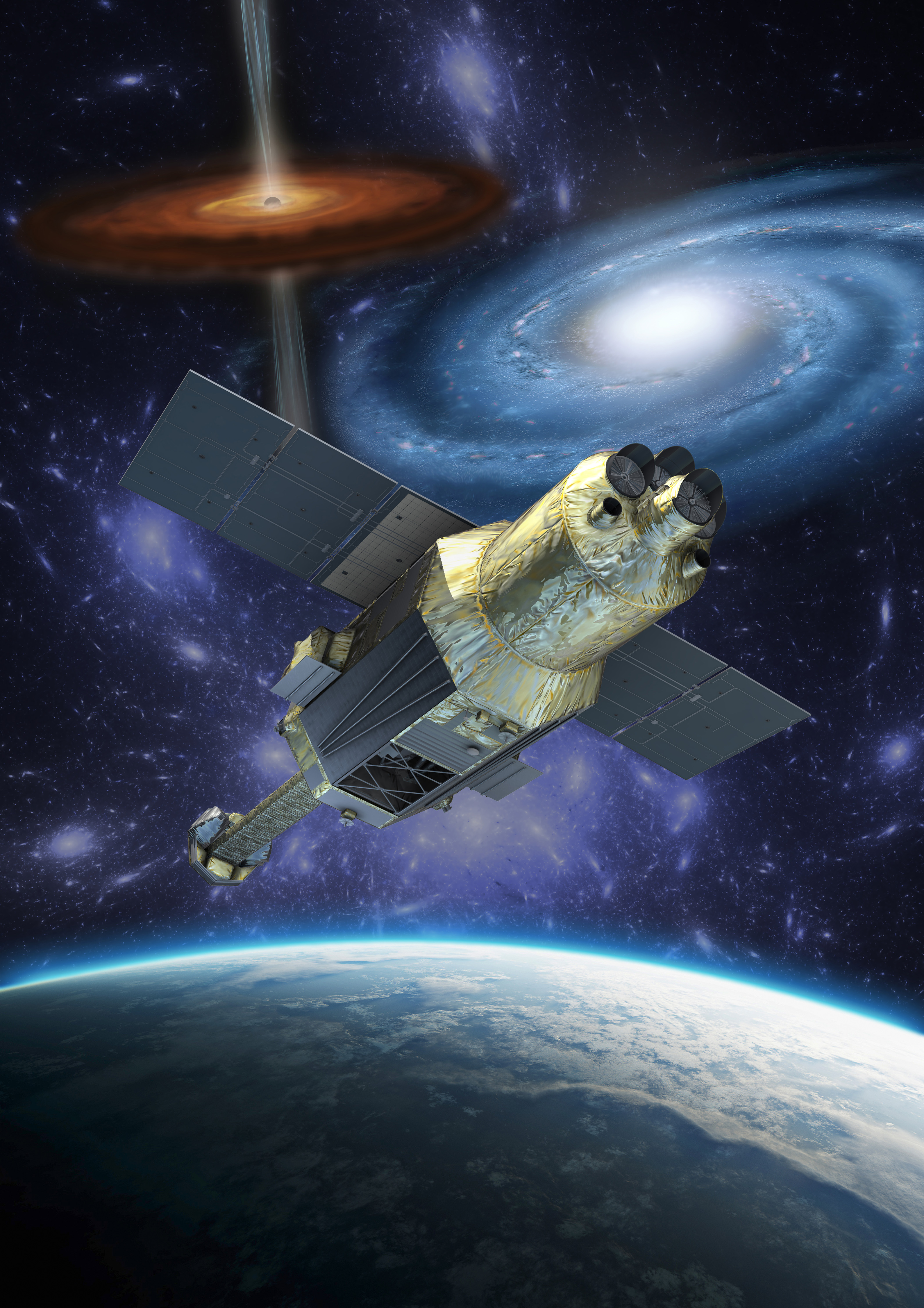 An artist's rendering of Hitomi in orbit.Credit: JAXA