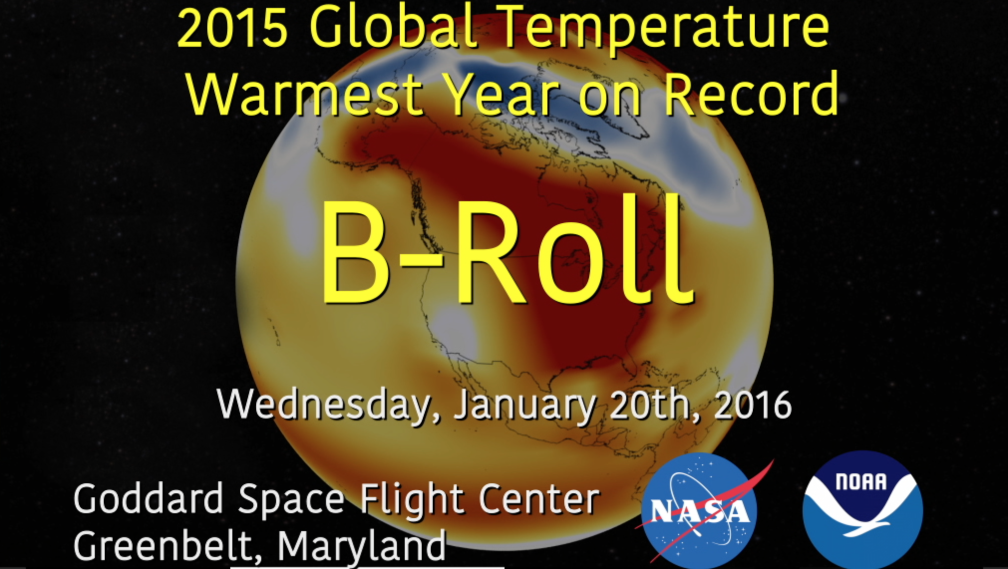 Preview Image for NASA/NOAA 2015 Global Temperature Live Shots