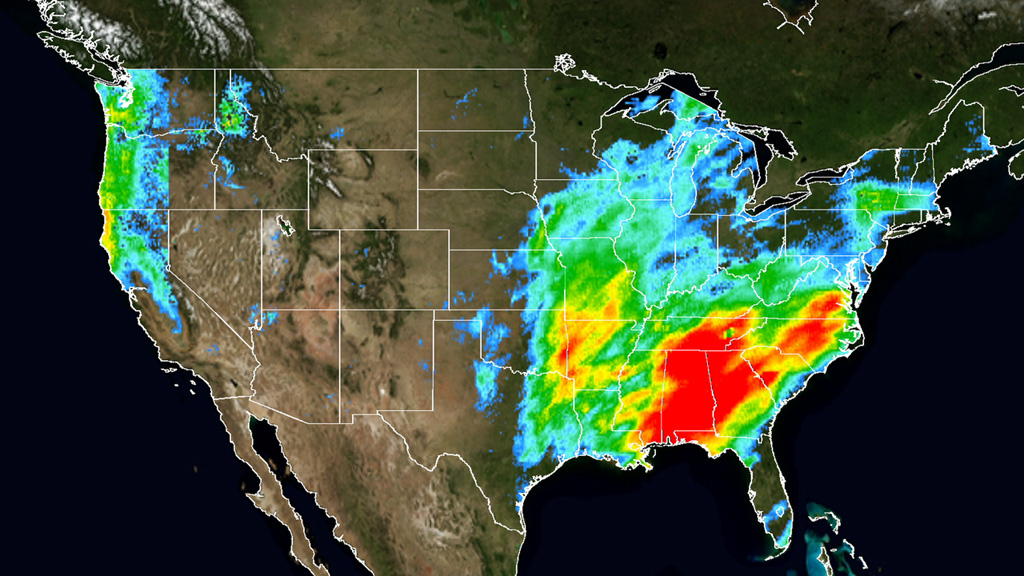 Heavy December rains cause substantial flooding in the U.S.